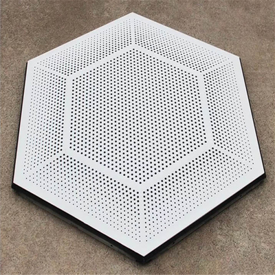462x462x462x462x462x462 perforó la teja hexagonal del techo del techo de aluminio del metal