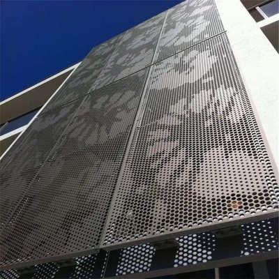 fachada de aluminio perforada exterior de los paneles de las fachadas del edificio del metal 1000x1000