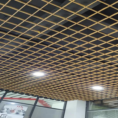 el techo del metal 100x100 teja la parrilla que espacia la decoración de aluminio del techo del edificio de la célula