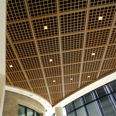 Rejilla de aluminio del techo 100x100m m del metal de la barra de T con la transferencia de calor del marco