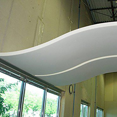 Capa de aluminio curvada de la altura PVDF del techo 19m m del metal