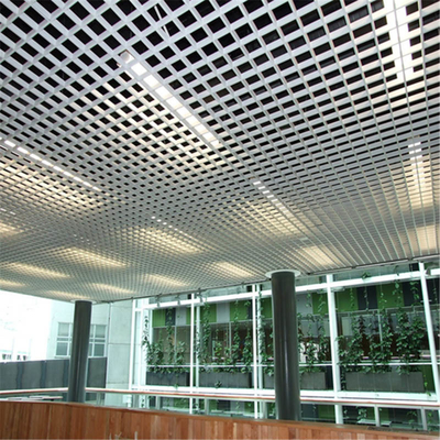capa abierta de aluminio del polvo del techo de la rejilla del metal del techo de la célula de 50x50m m