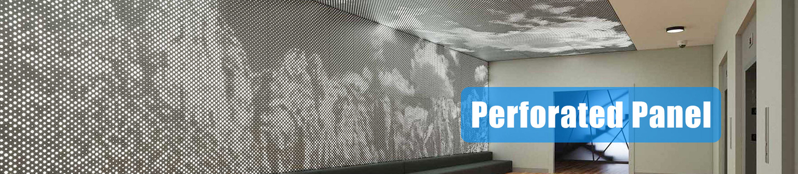 el panel perforado del metal