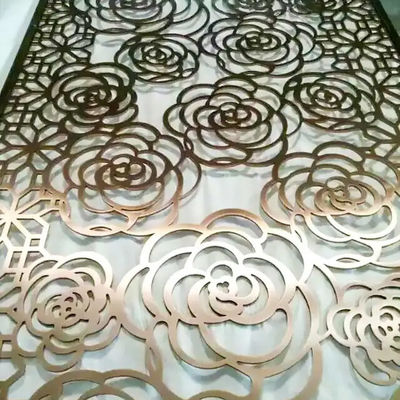 Panel de corte por láser de patrón personalizado Panel de pared perforado PVDF de metal