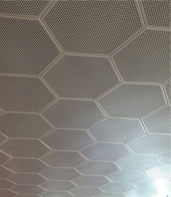Los paneles de techo hexagonales llanos de la absorción sana pre pintaron 404m m