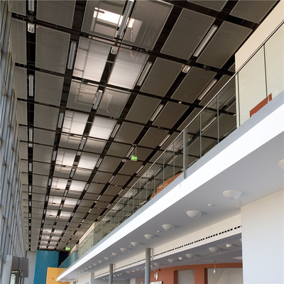 Panel de techo de malla expandida de aluminio suspendido de metal para decoración de interiores