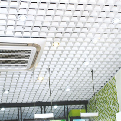 Sistema abierto del techo de la célula de la rejilla de la absorción sana de la pirámide de aluminio del techo