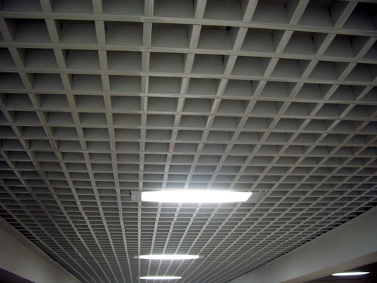 Techo de aluminio impermeable de la rejilla de la absorción sana para la estación de metro