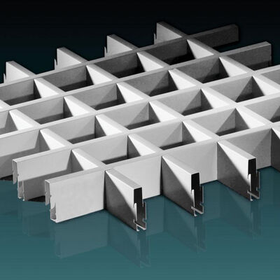 Baldosas de techo de aluminio de rejilla de instalación sencilla de 250 mm