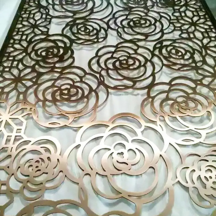Panel de corte por láser de patrón personalizado Panel de pared perforado PVDF de metal